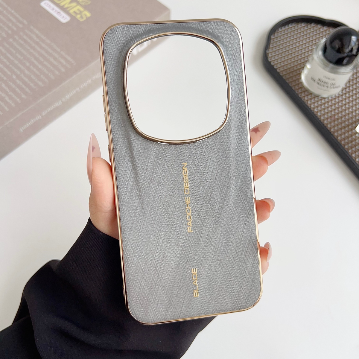 高级感金丝银锦适用荣耀magic8rsr手机壳新款素皮商务mag