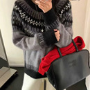 300 加厚上衣半拉链套头 349翻领宽松毛衣女设计感2025秋冬新款