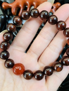 正宗印度小叶紫檀手串男金星老料紫檀木红木高档文玩108颗手链女