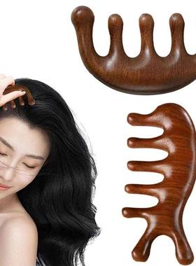 Massage Comb Head Massager Sandalwood Five Tooth Comb Whale