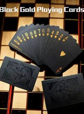 Color Black Gold Playing Card Game Card Group Waterproof Pok