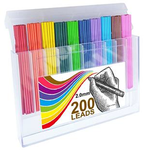 200pcs/box Colored Lead Pencils 2.0 mm Mechanical Pencil Lea