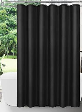 1PC black fabric shower curtain liner, modern bathroom simpl