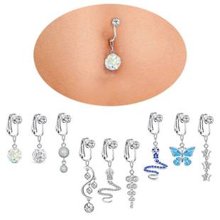 Faux Fake Belly Ring Snake Fake Belly Piercing Clip on Umbil