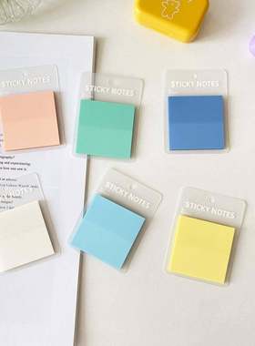 pet memo便签纸transparent sticky notes彩色半透明ins 便利貼纸
