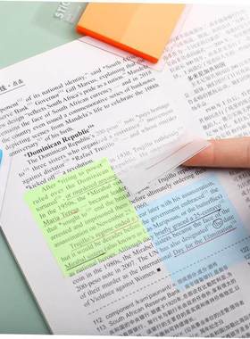 pet memo便签纸transparent sticky notes彩色半透明ins 便利貼纸