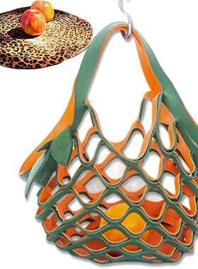 The Zest Bag Leather Folding Tote Bag is a vibrant leather