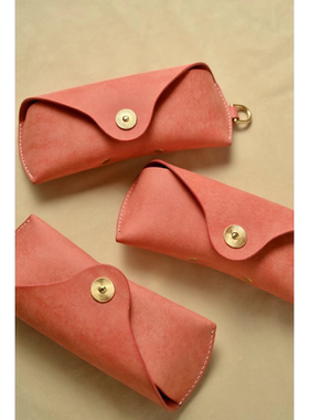 沐心手造 MUSING｜眼镜盒 复古手工真皮植鞣革眼镜袋创意小众