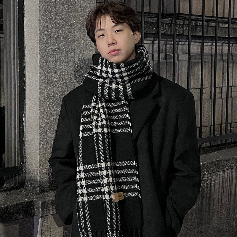 千鸟格子围巾男秋冬季韩版百搭保暖加厚仿羊绒学生围脖女长款披肩,服饰配件/皮带/帽子/围巾,围巾/丝巾/披肩,淘宝优惠券,粉丝福利购,淘宝优惠卷
