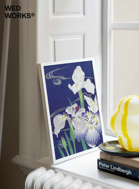 WEDWORKS 日本中古花卉植物艺术装饰画 Irises by Kogyo Tsukioka