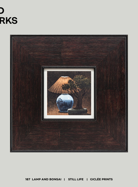 WED WORKS 中古风静物氛围感实木装饰画 设计师样板间咖啡厅挂画