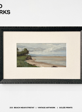 WED 小众原创中古风景油画质感装饰画 卧室休闲室玄关设计师挂画