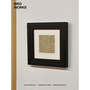 WEDWORKS 比利时进口金箔高奢画芯装饰画中古风 实木手工画框挂画