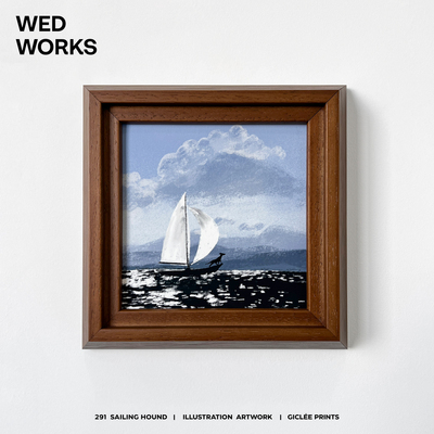 航行的狗狗小幅挂画装饰画