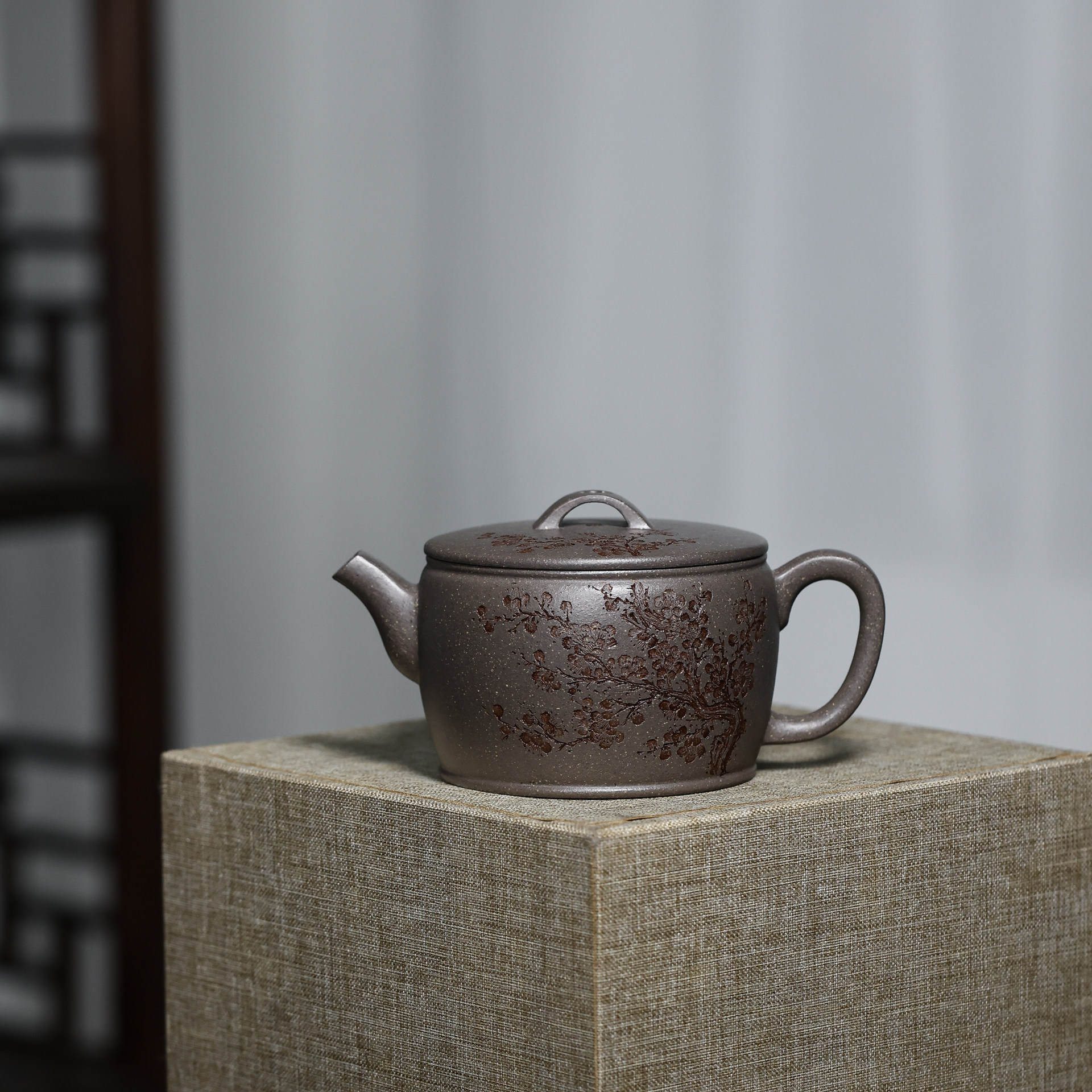 名师纯手工制汉瓦壶200cc原矿青灰段泥宜兴紫砂壶泡茶壶茶具单壶