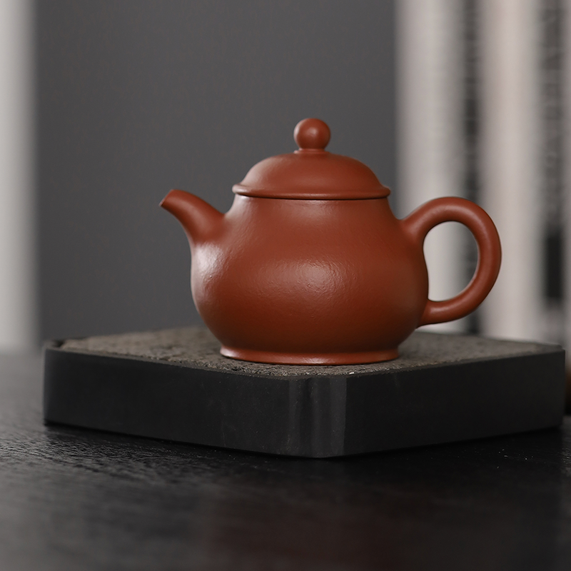 潘壶单壶宜兴原矿家藏小煤窑朱泥手制茶壶紫砂壶家用实用茶器茶具