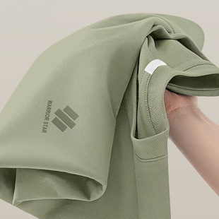 美式帅气高街短袖男夏季透气oversize休闲棕榈绿百搭情侣t恤衫12