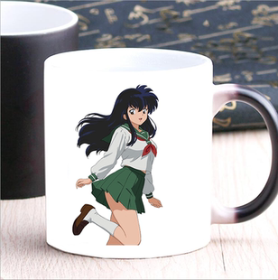 犬夜叉戈薇咖啡变色杯二次元动漫游戏周边陶瓷杯宅男腐女生日礼物