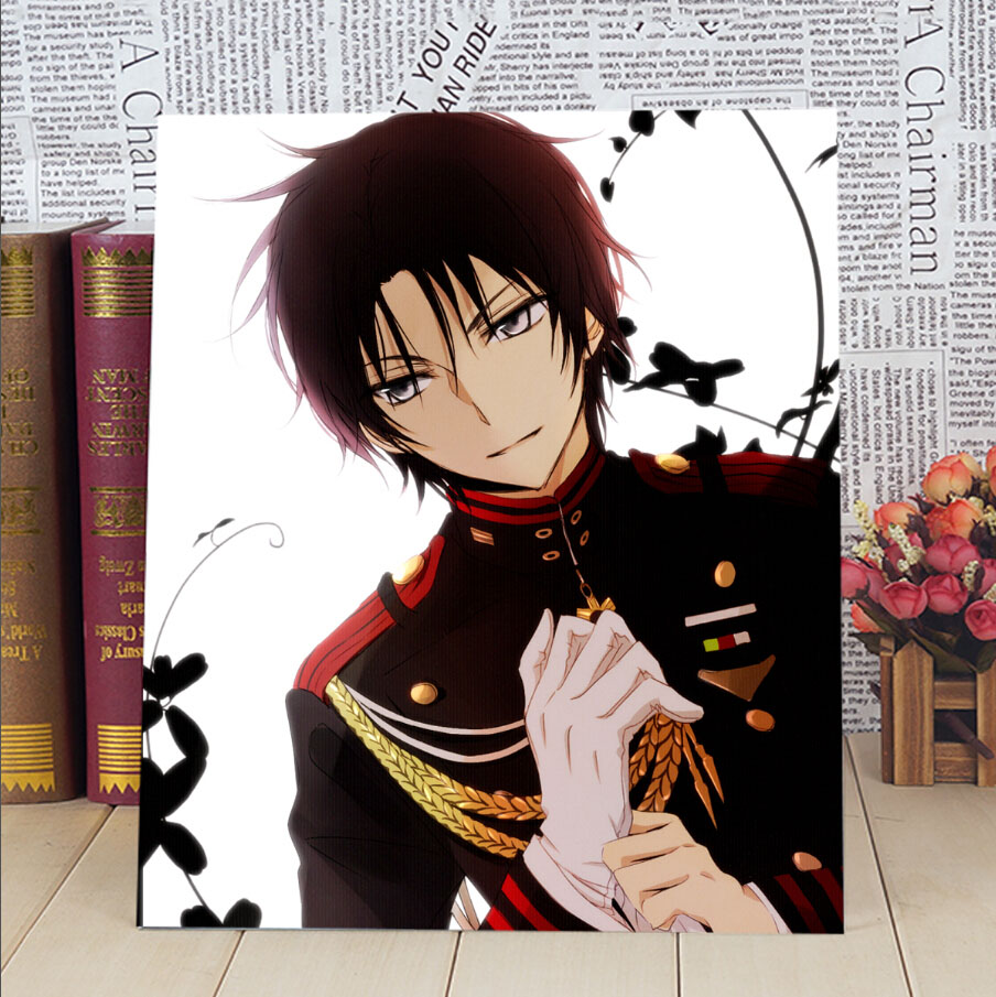 终结的炽天使一濑红莲木版画 动漫周边cos二次元宅男腐女生日礼物