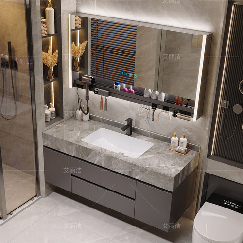 亮面岩板陶瓷无缝盆易清洁