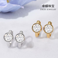 Zhuodie Jewelry Moissanite earrings for Women S925, a pair of silver gold-plated and set Moissanite diamond ear rings, a simple yet elegant gift thumbnail 7