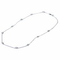 Zhuodie Jewelry pure silver gold-plated 10-diamond bubble Moissanite necklace for women, simple collarbone chain for women, elegant OL style pendant thumbnail 5