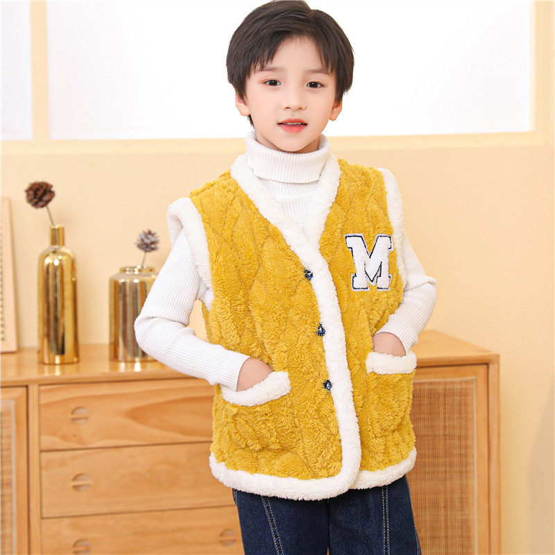 儿童马甲春秋冬季小中大宝宝装棉服男童女童保暖马夹男孩女孩背心
