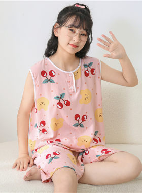 女童背心短裤睡衣初中生