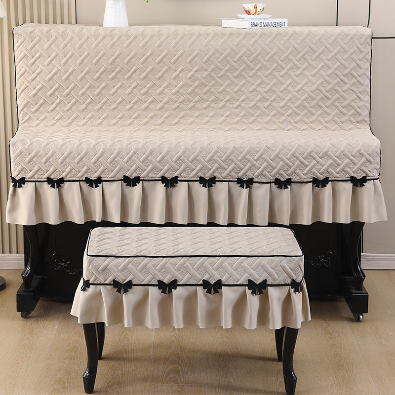 欧式钢琴防尘罩半罩美式中式现代简约钢琴套盖布日式轻奢高档北欧