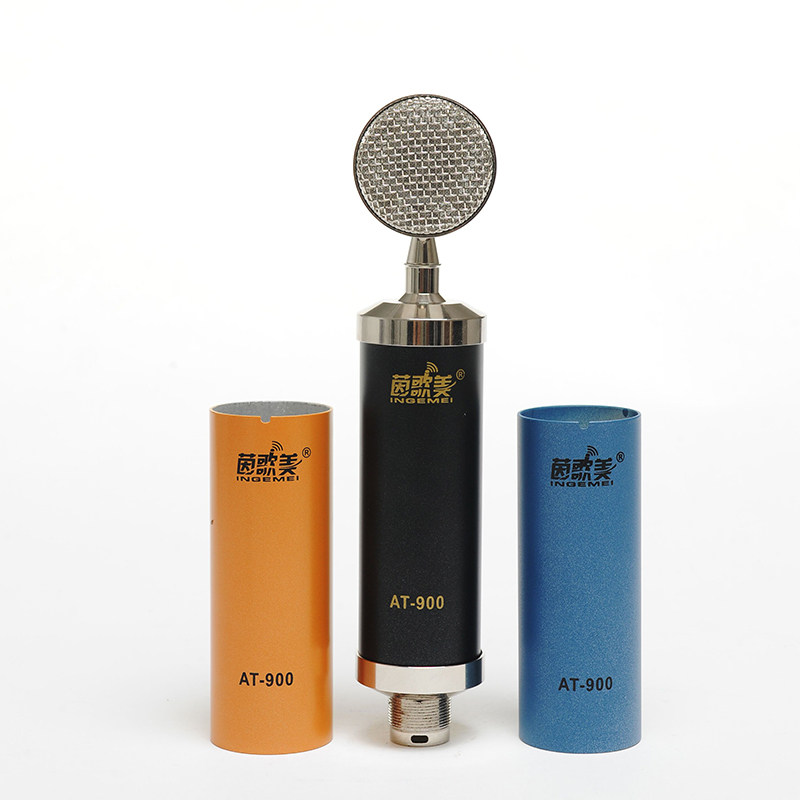茵歌美AT900手提金属铝箱包装5伏/48伏电容麦克风话筒奶瓶设备