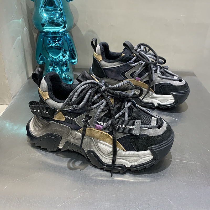 欧美男鞋2024新款秋季加绒男士棉鞋运动鞋休闲跑步冬季老爹鞋潮鞋