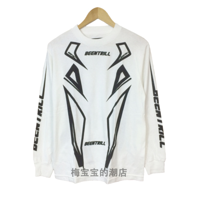 圆领休闲印花长袖T恤折扣现货