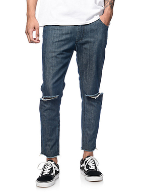 全新正品Publish Fairplay Fillmore破坏刀割破洞牛仔弹力九分裤