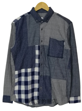 全新正品Publish旗下Fairplay Salvador 拼接百家布长袖衬衫