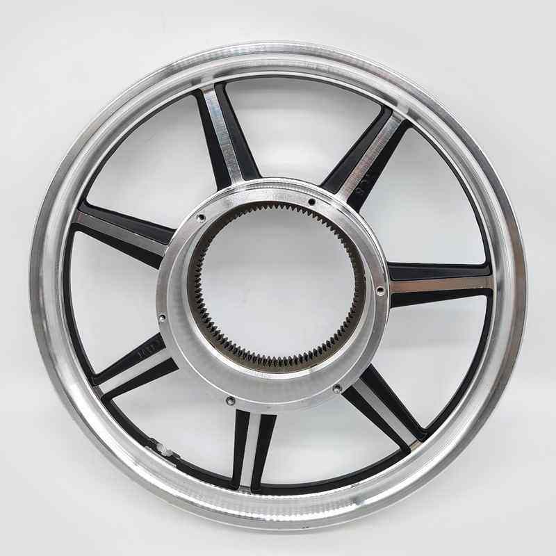 14寸新款银色七星后轮毂代驾车电机单边盖双边盖轮古碟刹一体前轮