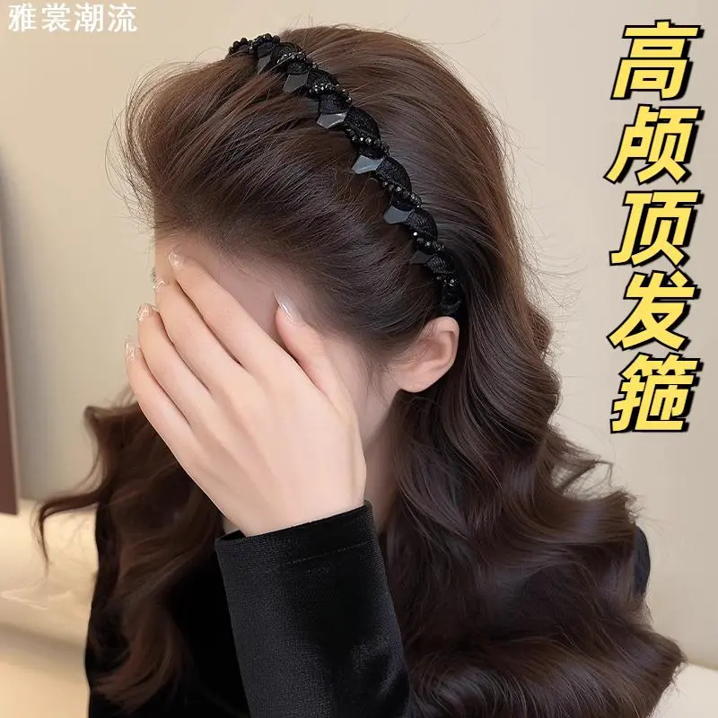 齿梳发箍飘女绑发带一体式