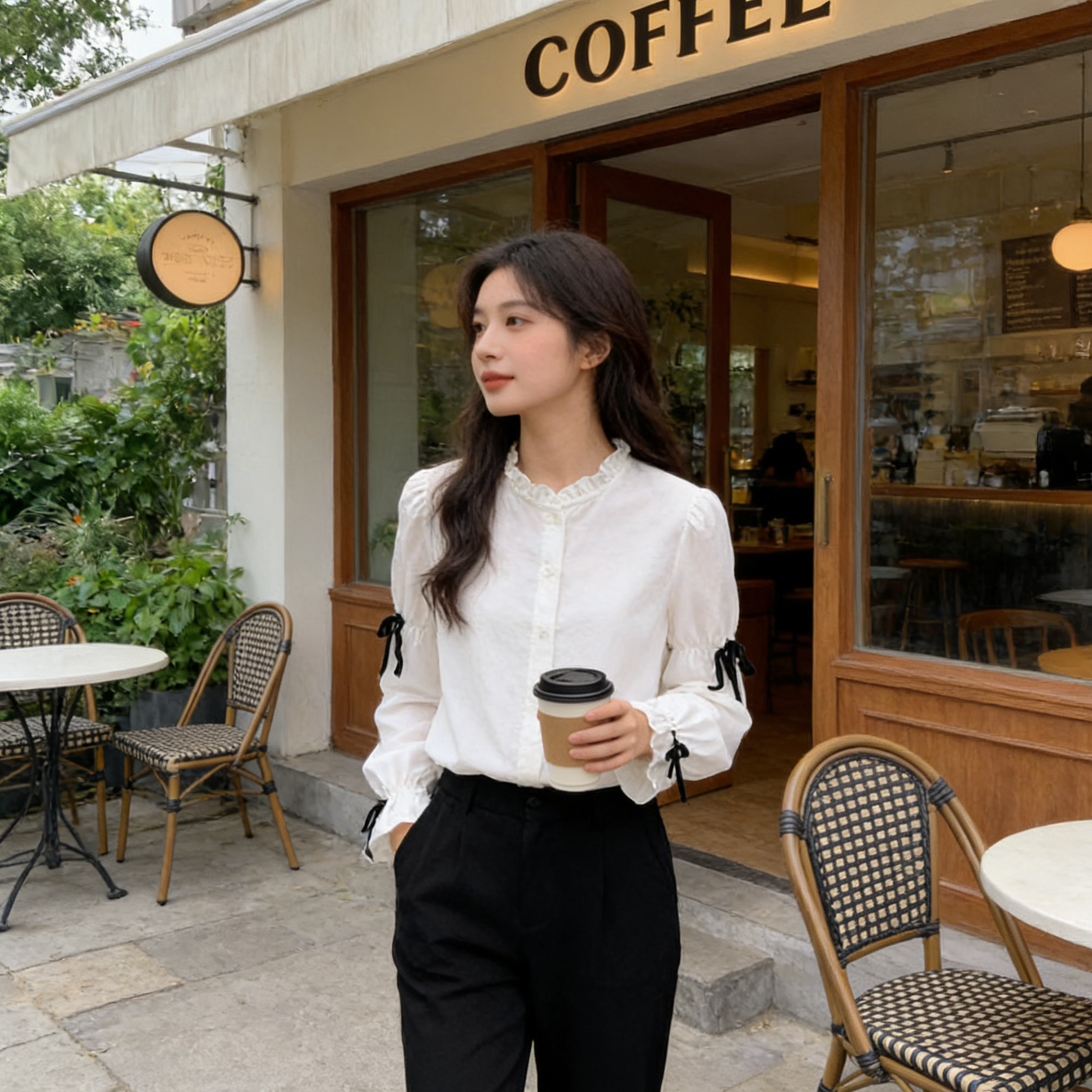 町家蝴蝶结雪纺衬衫秋季新款复古优雅法式白色上衣顺滑C2CAC4104,女装/女士精品,衬衫,淘宝优惠券,粉丝福利购,淘宝优惠卷