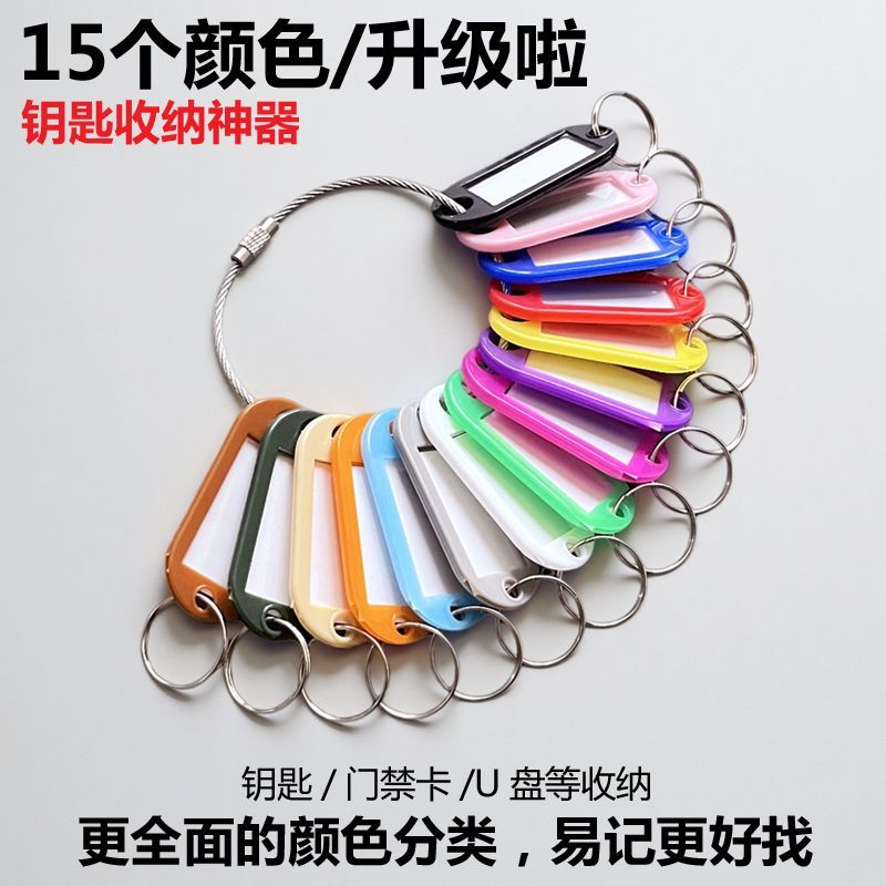 钥匙管理神器钢丝圈标记牌房东出租房盘仓库收纳分类管理宿舍宾馆