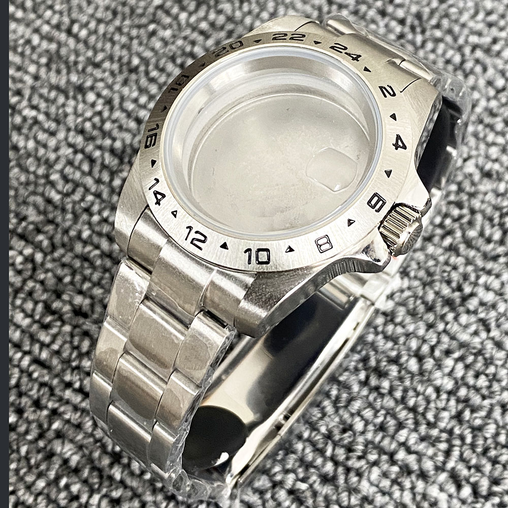 39MM复古水鬼表壳316L不锈钢表带手表改装配件适合NH34/NH35机芯