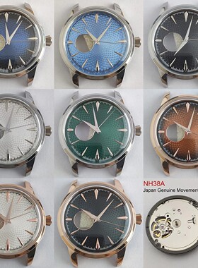 40mm高品质鸡尾酒精钢表壳配件适配NH38机芯