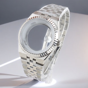 39.5mm新款 配件适配NH35自动机械机芯 代用陆使表壳表带不锈钢改装