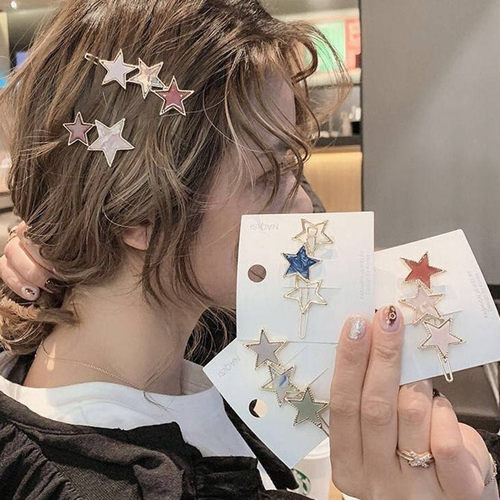 ins后脑勺森系韩国少女风刘海夹