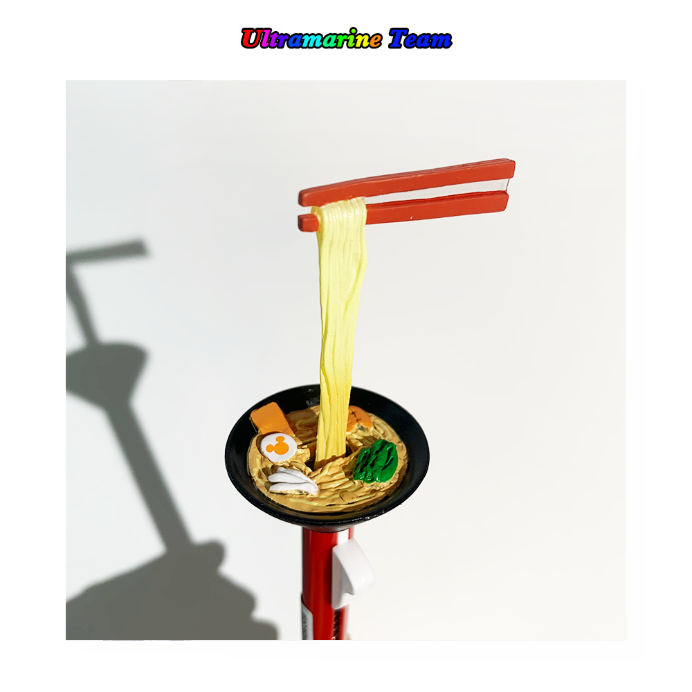 日本东京迪士尼乐园 食物微缩模型创意玩具 可动拉面造型圆珠笔