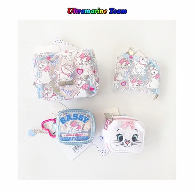 东迪&Skinnydip联名 时尚玛丽猫 毛绒登山扣零钱包随行小包耳机包