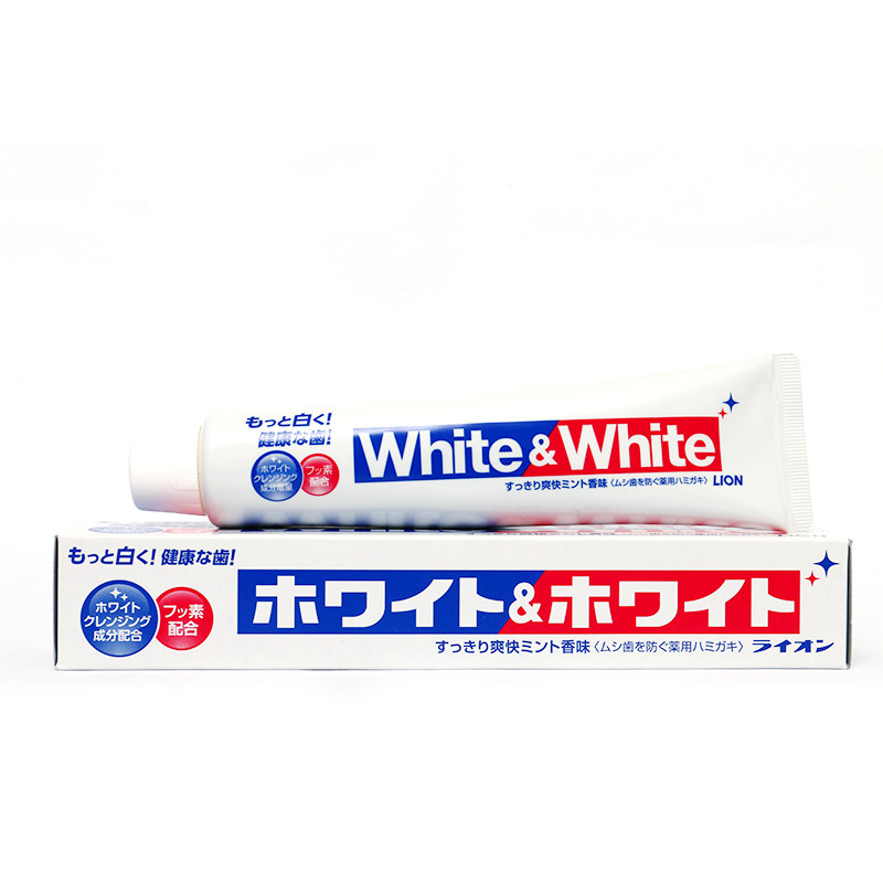 日本原装LION狮王大白牙膏WHITE美白防蛀去黄去口臭牙渍150g现货|msdalam kategori Care pembersih/tuala wanita/kertas/Aromatherapy, Rambut dan badan/kebersihan peribadi, Penjagaan oral, ubat gigi - dari Buy2taobao.com untuk memberikan perkhidmatan ejen Taobao profesional membeli