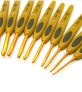 三支包邮可乐编织工具毛线钩针42-602/3/4/5/6/7/8/9金色笔式E