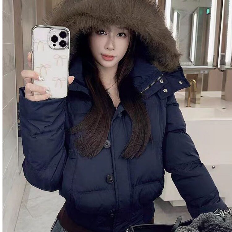 菲奥娜藏青色短款小个子棉服女2025冬季新款高级显瘦棉衣加厚外套,女装/女士精品,棉衣/棉服,淘宝优惠券,粉丝福利购,淘宝优惠卷