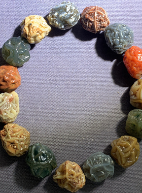 精品粗纹筋脉，对孔尺寸1.3，纹理清晰，珠子油润