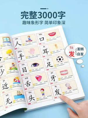 认字有声儿童识字3000卡片点读机早教发声书神器幼儿园益智玩具