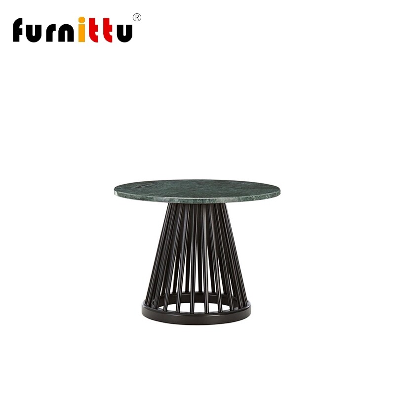 furnittu北欧经典实木大理石茶几